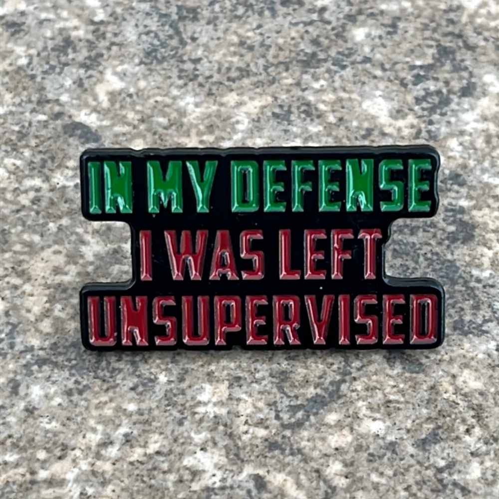 Funny In my defense‎ brooch lapel pin backpack pin